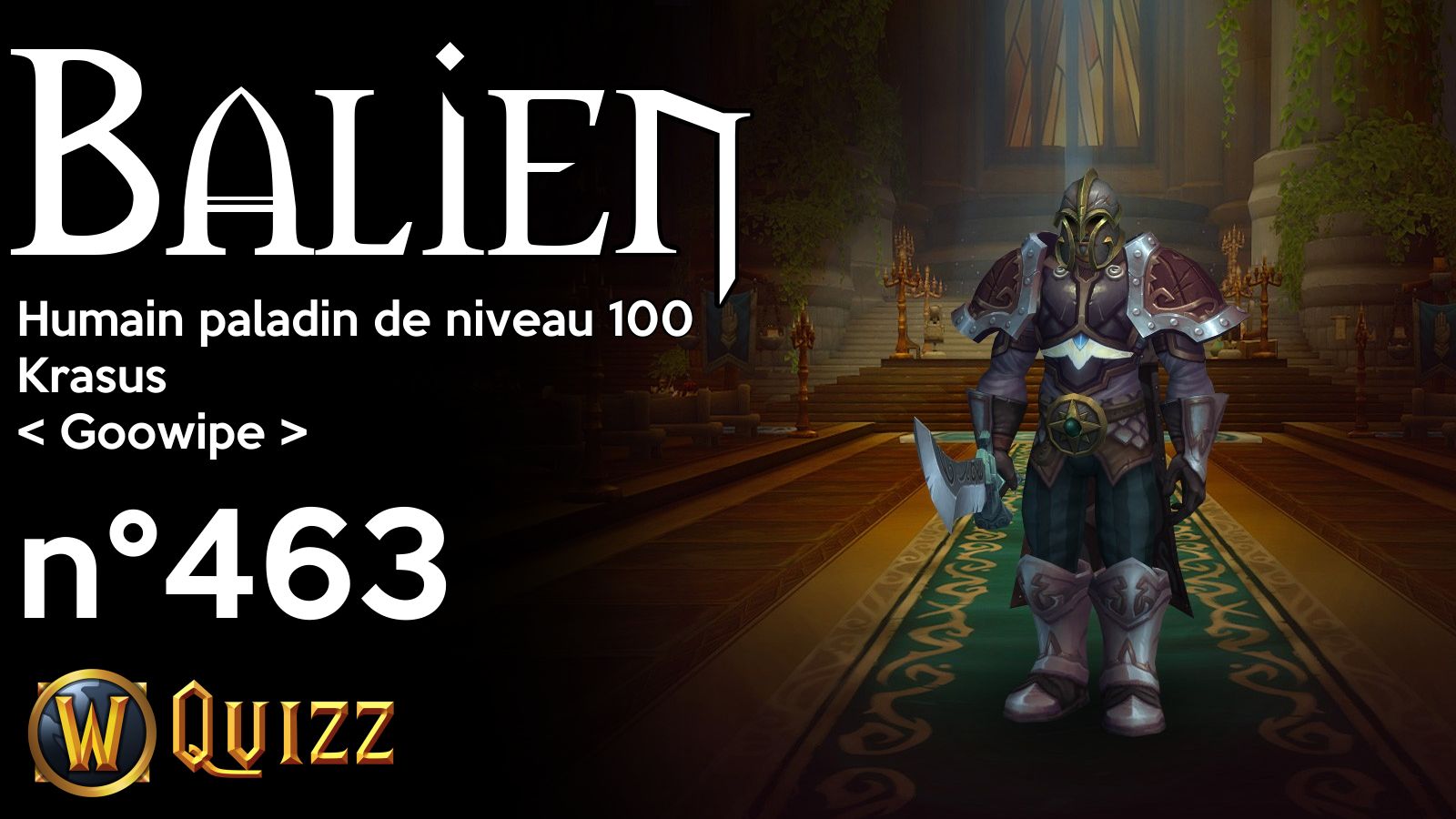 Balien, Humain paladin de niveau 100, Krasus