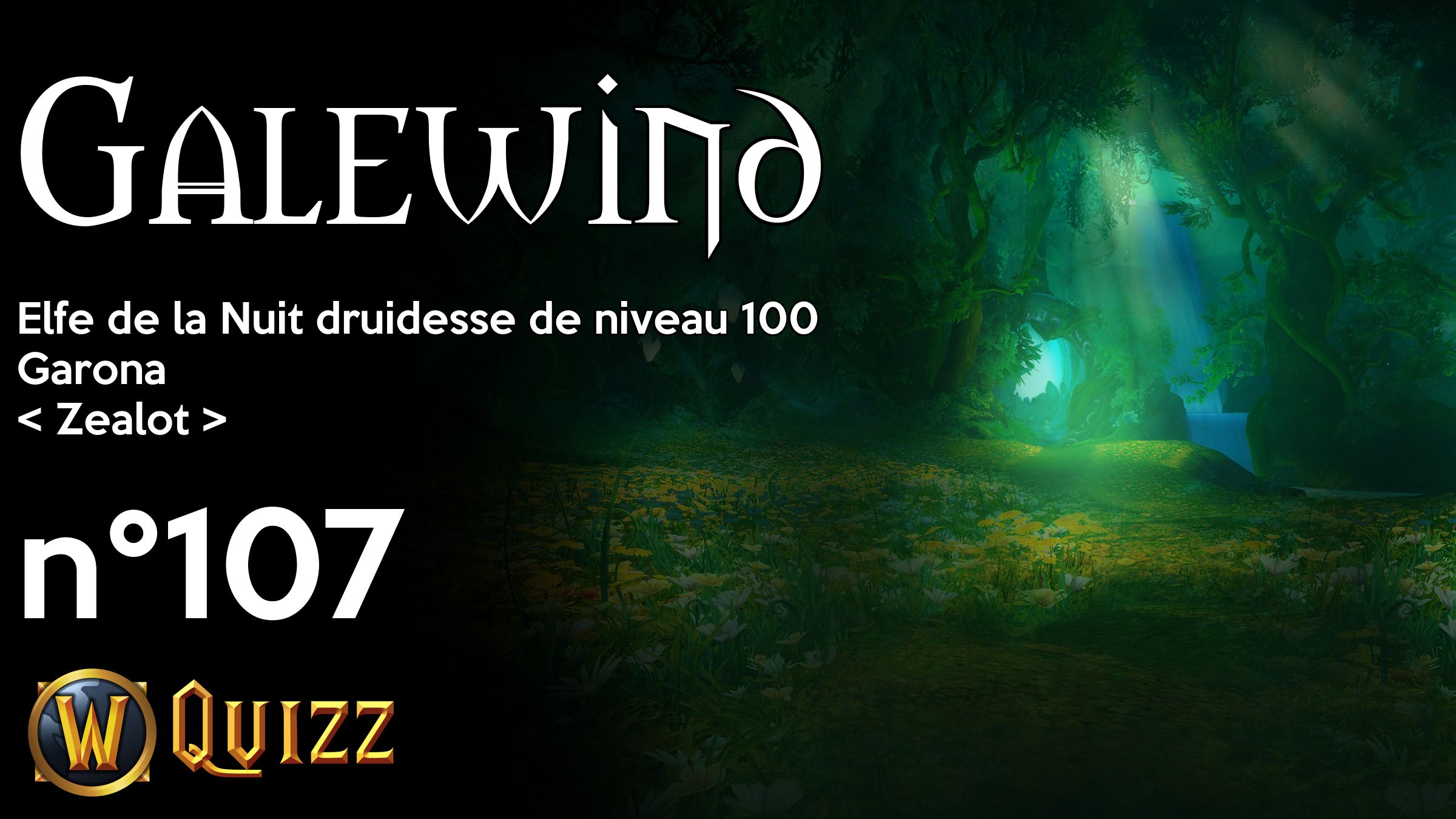 Galewind, Elfe de la Nuit druidesse de niveau 100, Garona