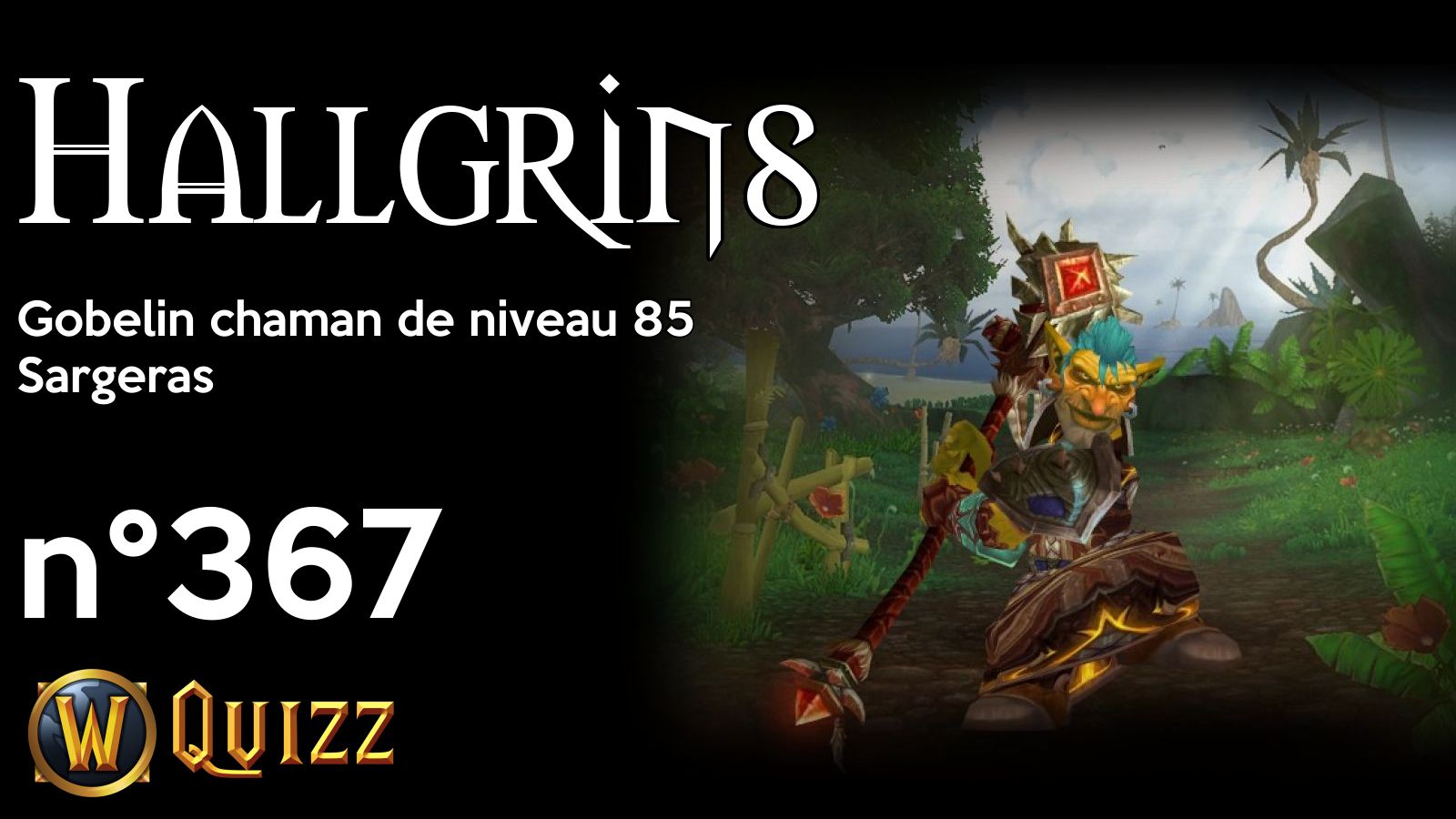 Hallgrins, Gobelin chaman de niveau 85, Sargeras