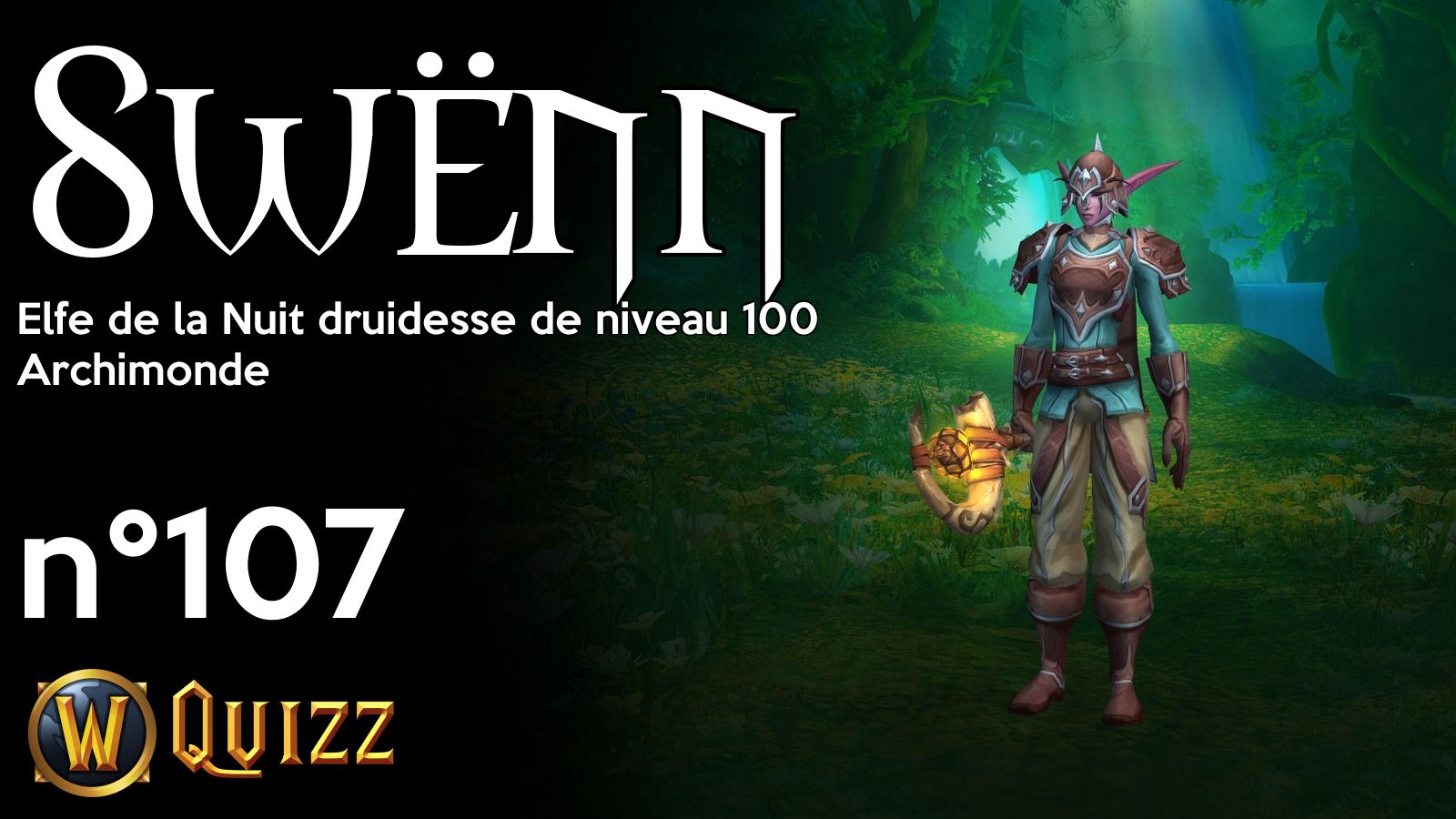 Swënn, Elfe de la Nuit druidesse de niveau 100, Archimonde