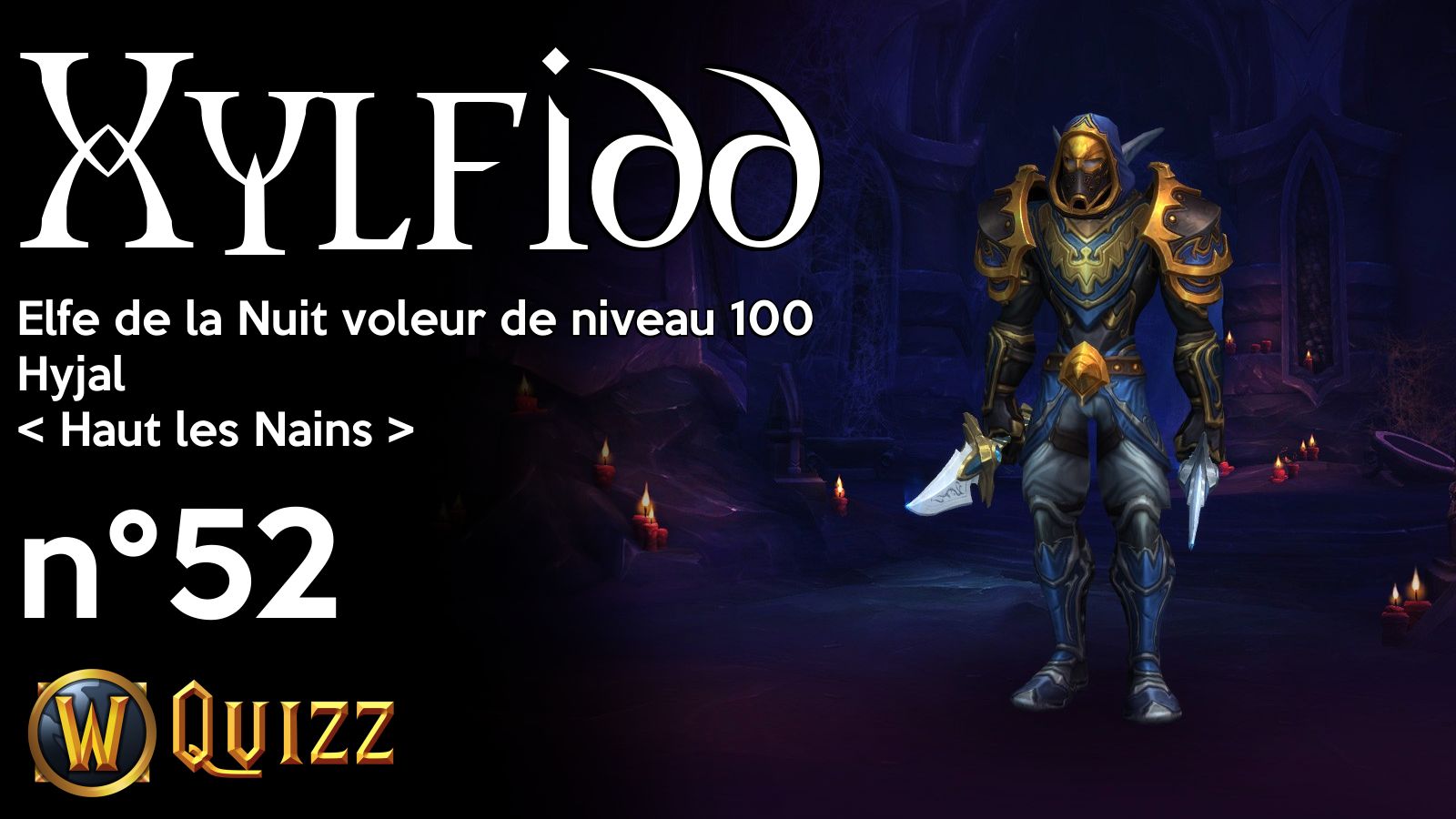 Xylfidd, Elfe de la Nuit voleur de niveau 100, Hyjal