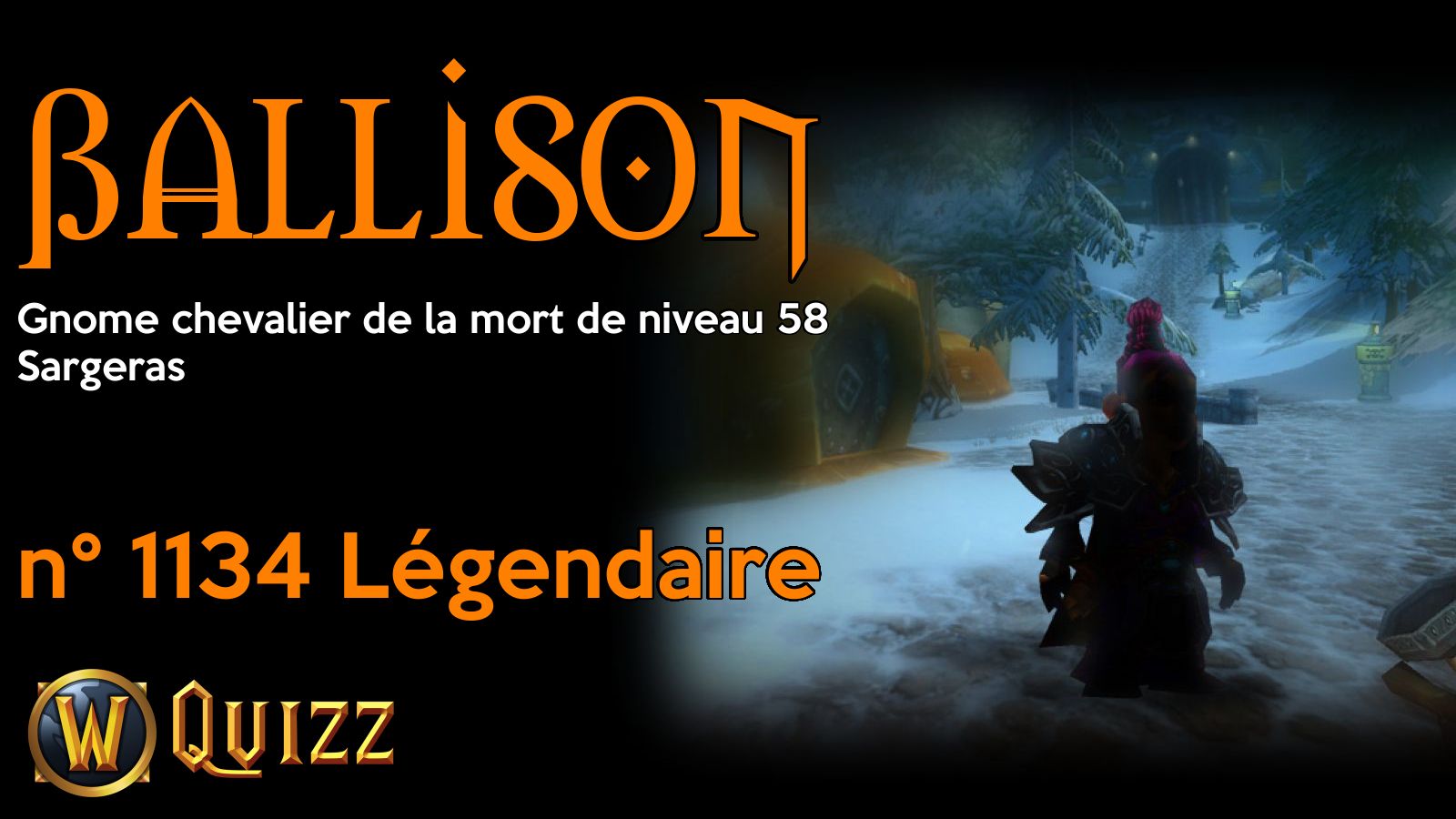 ßallison, Gnome chevalier de la mort de niveau 58, Sargeras