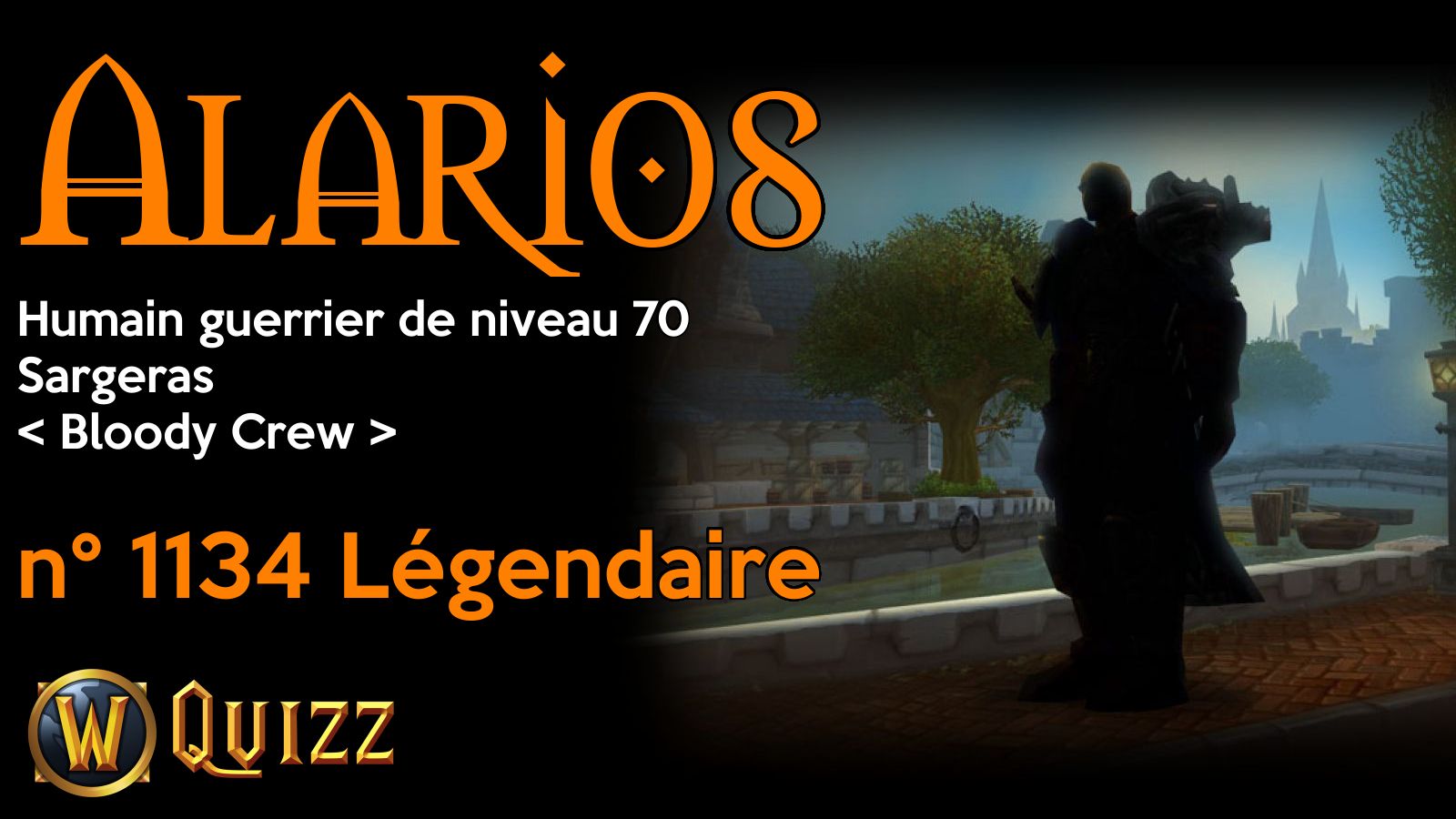 Alarios, Humain guerrier de niveau 70, Sargeras