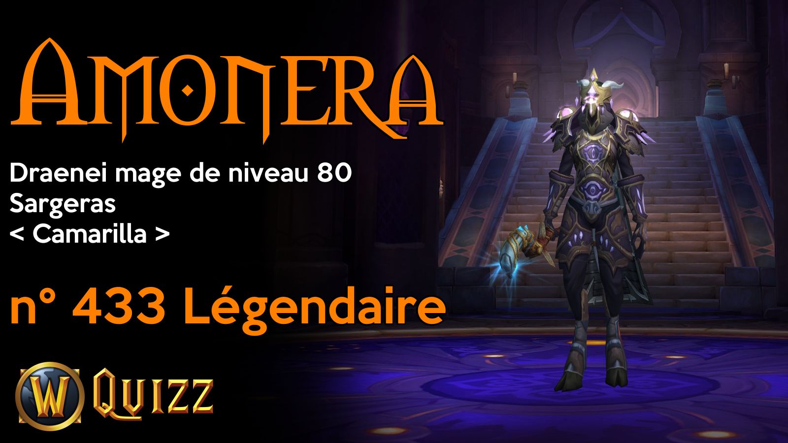 Amonera, Draenei mage de niveau 80, Sargeras