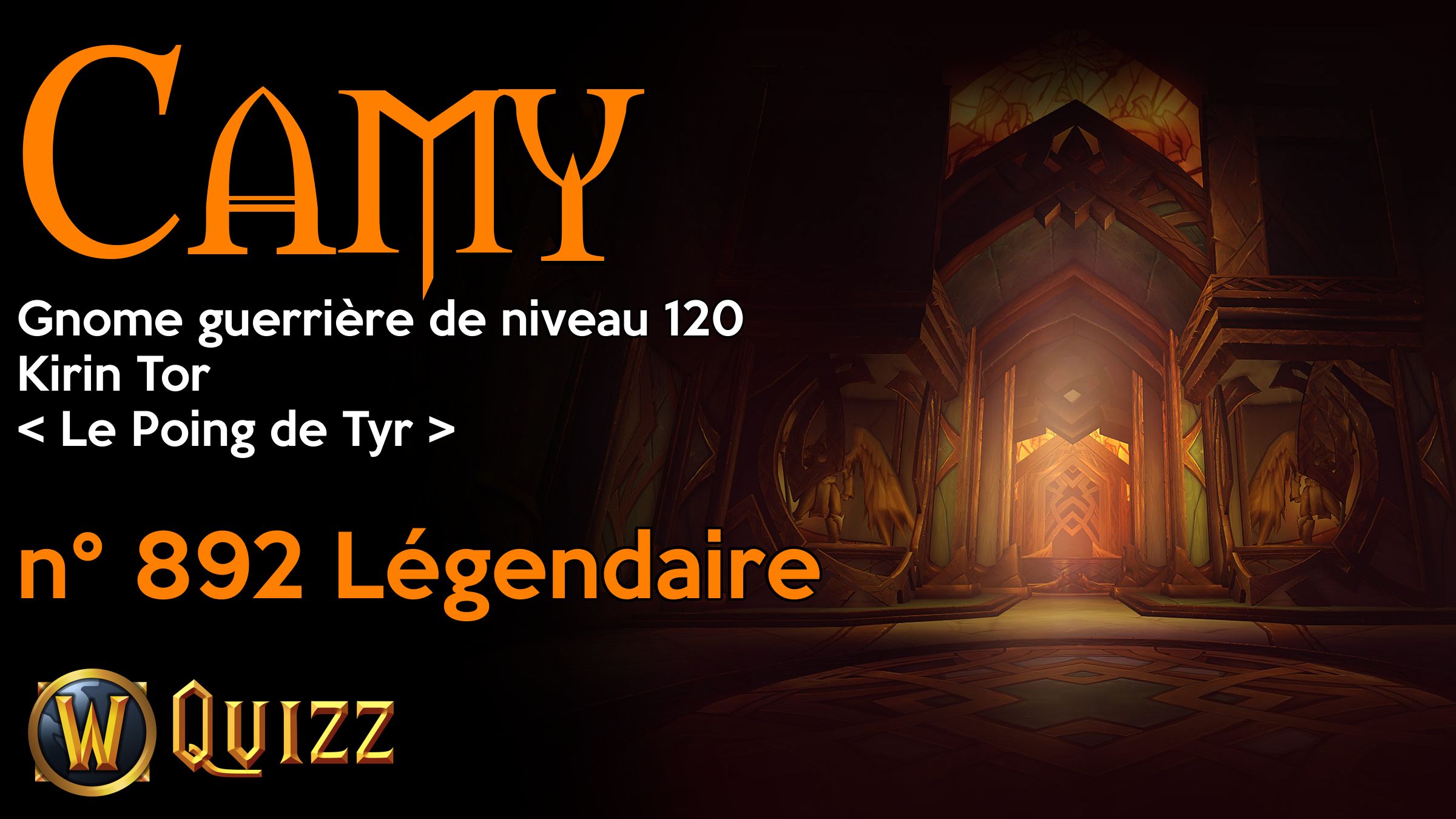 Camy, Gnome guerrière de niveau 120, Kirin Tor