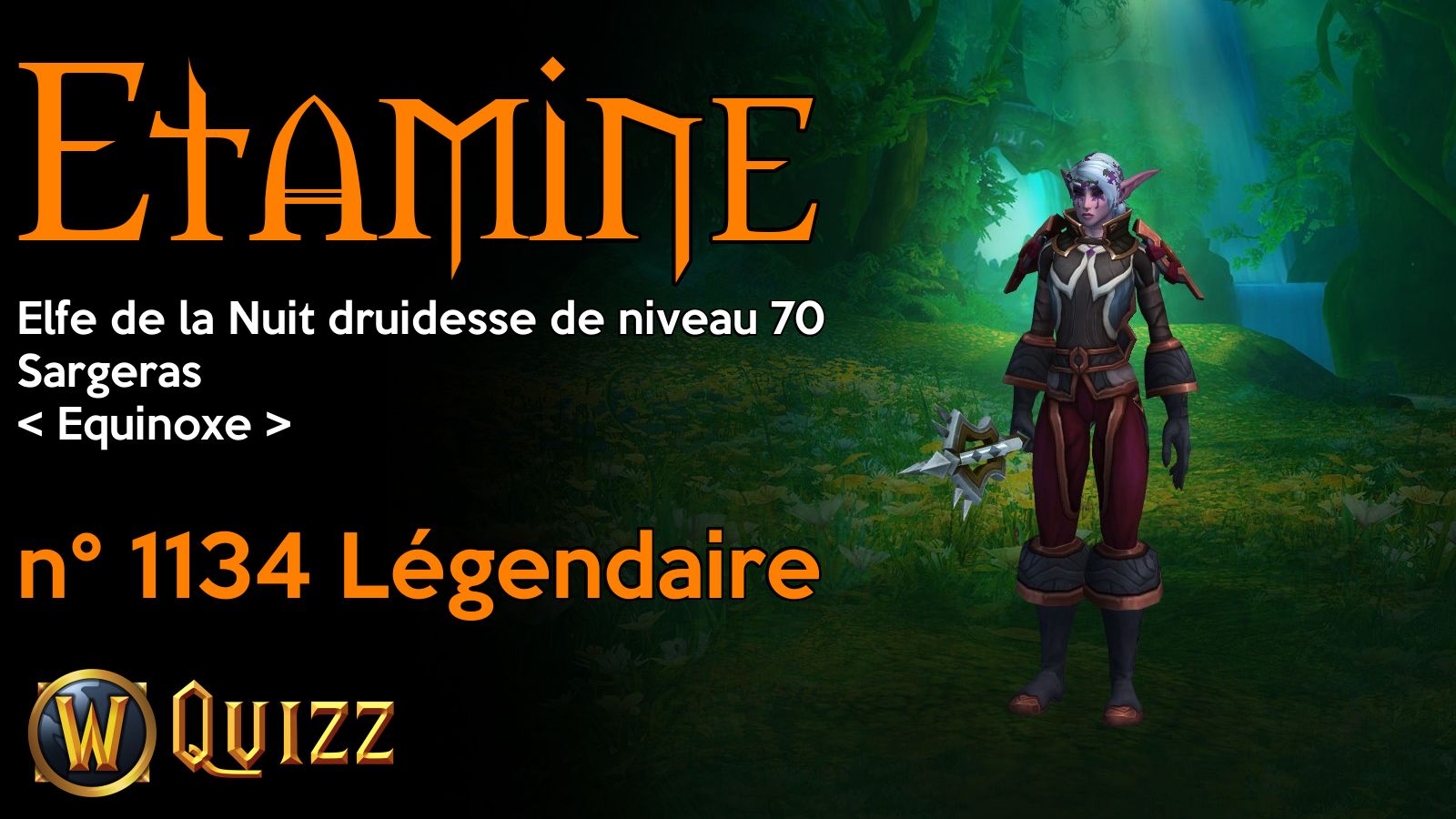 Etamine, Elfe de la Nuit druidesse de niveau 70, Sargeras