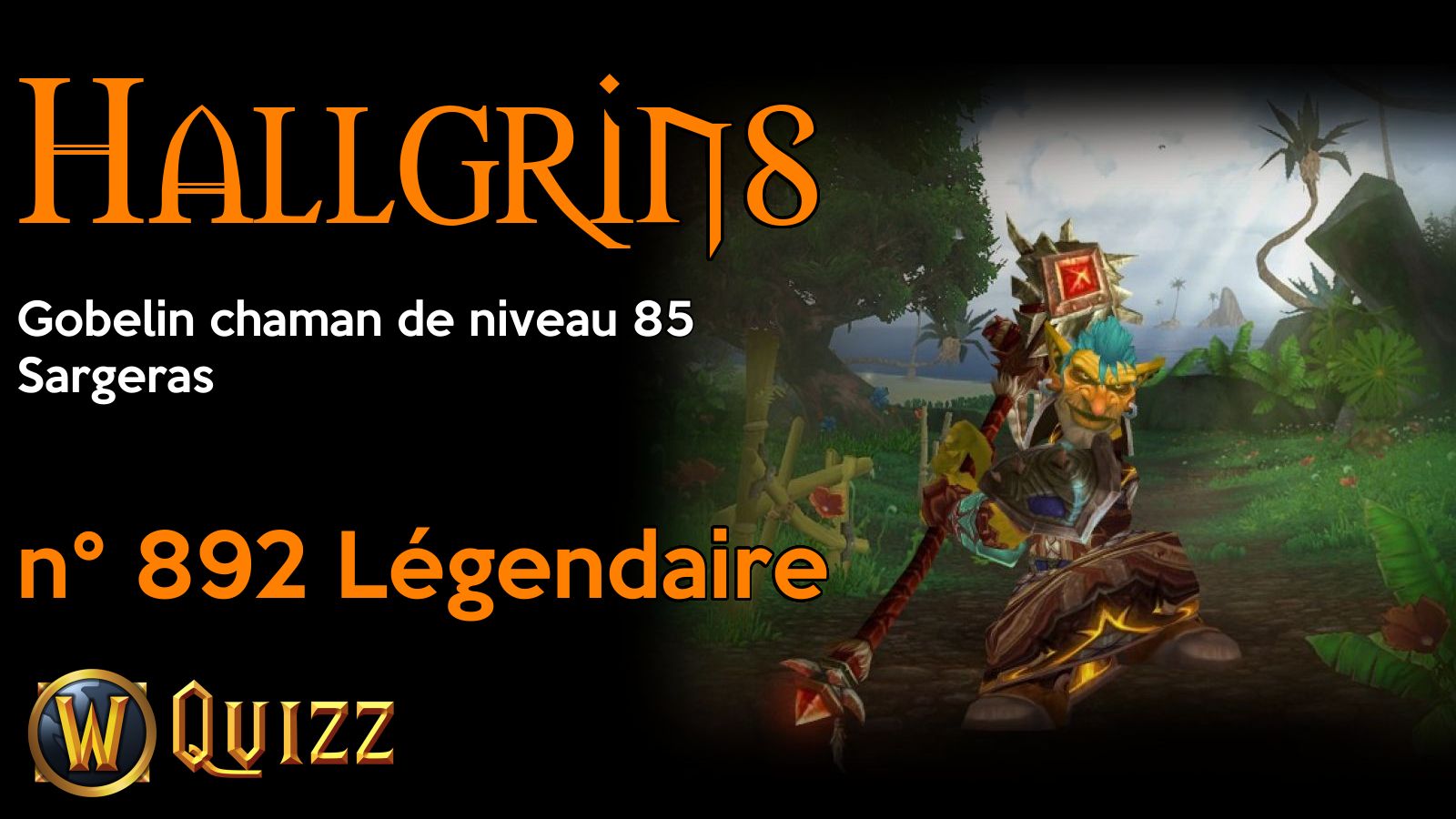 Hallgrins, Gobelin chaman de niveau 85, Sargeras