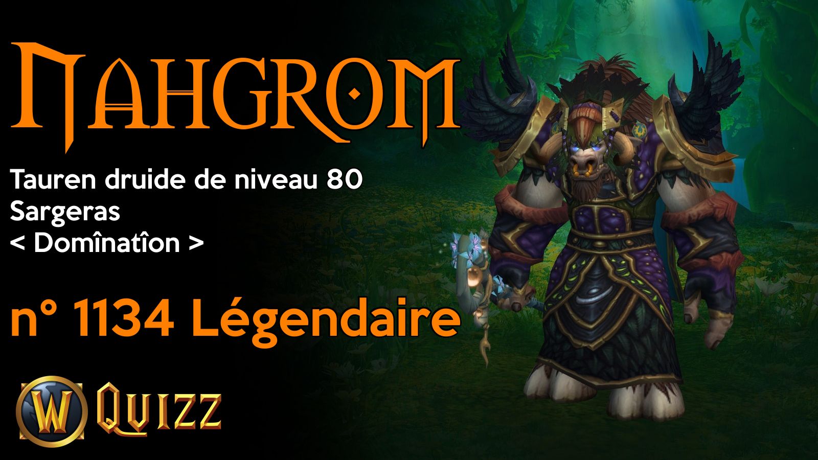 Nahgrom, Tauren druide de niveau 80, Sargeras