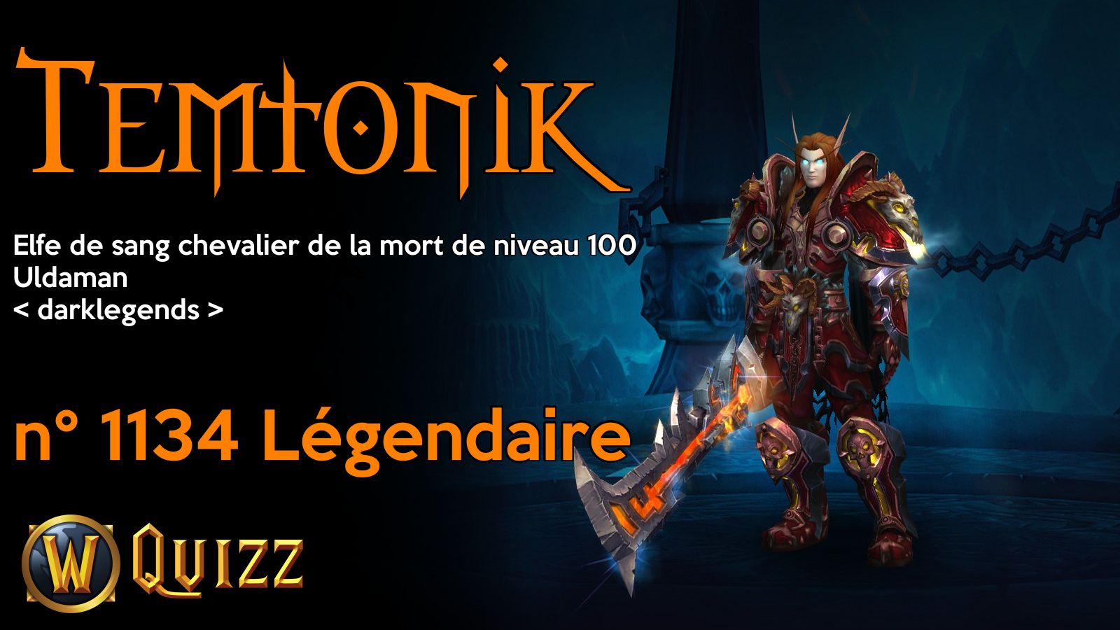 Temtonik, Elfe de sang chevalier de la mort de niveau 100, Uldaman