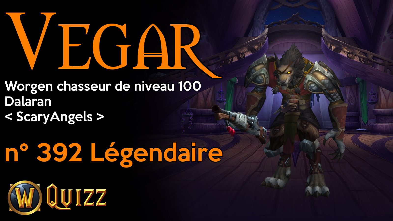 Vegar, Worgen chasseur de niveau 100, Dalaran